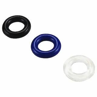 Pulselock Cirkl – sada penisových kroužků z TPE, 3 ks (černé)