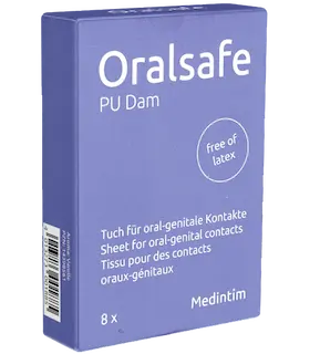 Oral Safe Single: PU Vanille, 8 latexfree dental dams