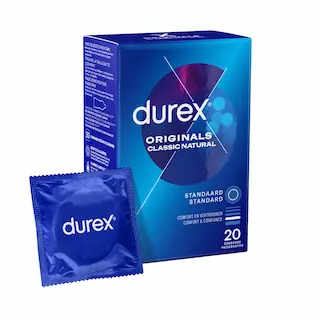 Durex Originals Klasické Přírodní – Kondomy – 20 kusů