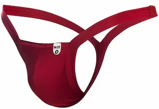 MOB Eroticwear Y Buns Thong Red M