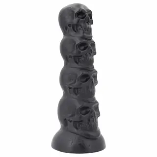 Topped Monster – lebka dildo – 22 cm (černé)