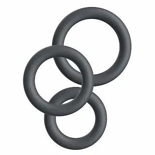 Playhouse Cock Ring Set, 3 silikonové kroužky na penis