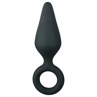 Easytoys – anální kolík s kroužkem – střední – černý