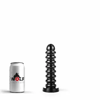 Wolf Escalate S, černé dildo s Vac-U-Lock 21 x 4–5,4 cm