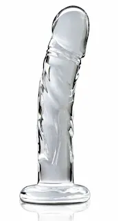Icicles No. 62 Průhledné skleněné dildo