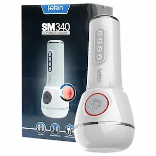 LETEN SM340 – masturbátor s vibrací a sáním – akumulátor – sténající