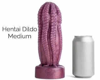 Mr. Hankey’s Toys Hentai Dildo Medium, prémiové silikonové dildo s Vac-U-Lock 22,4 x 6,8–7,8 cm