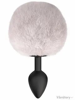 Anální kolík s králičím ocáskem Emotions Fluffy White