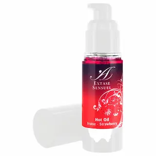 Extase Sensuel – hřejivý masážní olej – jahoda – 30 ml