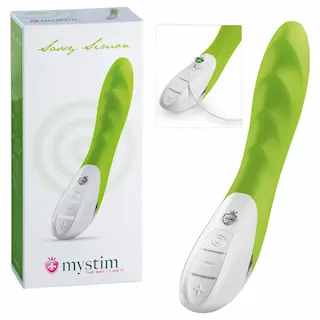 mystim Sassy Simon – vibrátor se dvěma motory – zelený