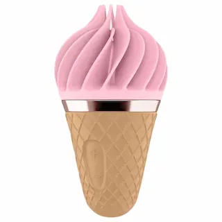Satisfyer Sweet Treat – akumulátorový rotační vibrátor na klitoris (růžovo-hnědý)