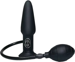True Black Vibrating Butt Plug