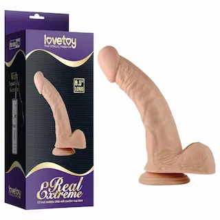 Lovetoy Real Extreme – dildo na bod G – 21 cm – tělová barva