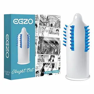 Egzo Tough Cat – kondom s nopky a štětinami – 1 ks