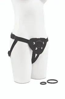Me You Us Strap-on Harness, univerzální černý strap-on postroj s O-ring