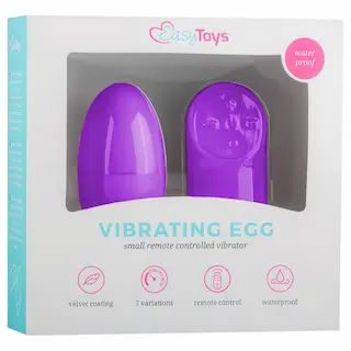 EasyToys – nositelné rádiové vibrační vajíčko se 7 režimy (fialové)