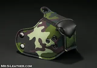 Mr. S Leather Neoprene K9 Muzzle Camo, neoprenový čumák pro puppy play