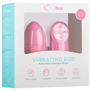 EasyToys – nositelné rádiové vibrační vajíčko se 7 rytmy (růžové)