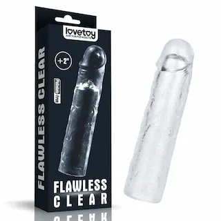 Průhledný návlek na penis Flawless – prodloužení o 2“