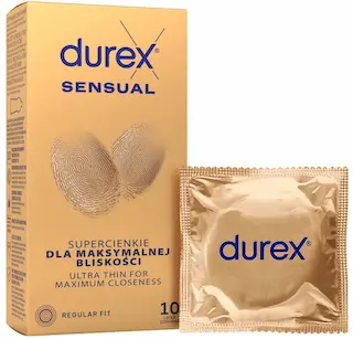 Durex Sensual – tenké kondomy (10 ks)