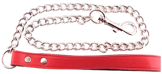 ROUGE Leather Leash Red