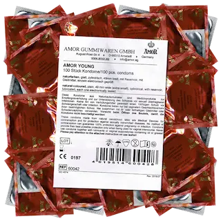 Amor Bulk-Pack, Young: 100 youth condoms