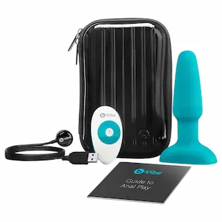 B-Vibe Rimming 2 vibrační anální kolík s rotačními kuličkami (15 cm)