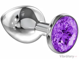 Lola Games Anální kolík se šperkem Diamond Purple Sparkle XL, fialová