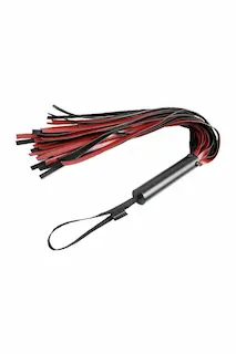Kožená důtka Saffron Flogger Červená