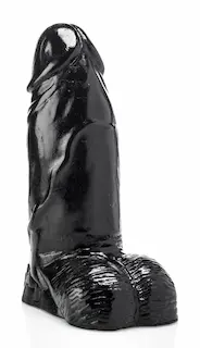 HardToys Vic, černé vinylové dildo 30,5 x 8,4–10 cm