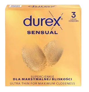Durex Sensual – tenké kondomy (3 ks)