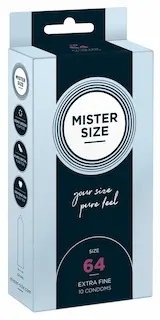 MISTER SIZE 64mm Kondomy 10ks