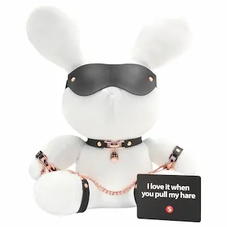 Bondage Rabbit – BDSM maska zajíček – bílá