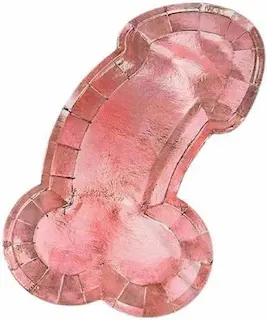 Papírové talířky Rose Gold Penis (8 ks)