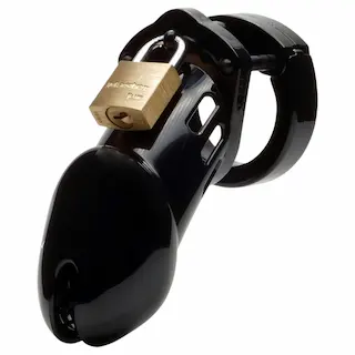 CB-6000 CB-X – pás cudnosti na penis s visacím zámkem – černý