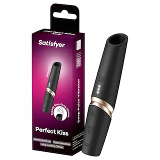Satisfyer – vibrátor ve tvaru rtěnky – černý