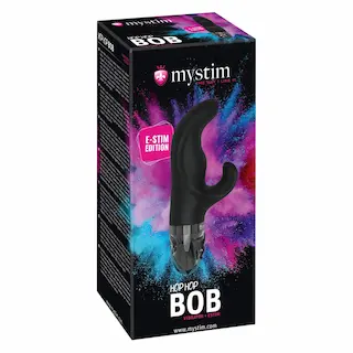 mystim Hop Hop Bob E-Stim – akumulátorový elektro vibrátor (černý)