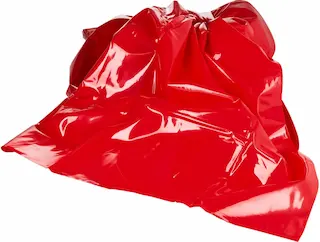 Rudé PVC prostěradlo Dirty Mind (203 x 226 cm)