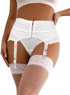 Podvazkový pás s tangy Sweet angel, M–L