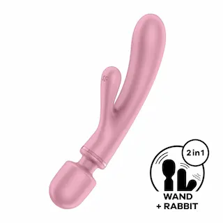 Satisfyer Triple Lover Rabbit Vibrator Massager Pink