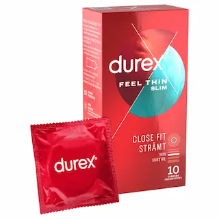 Durex Feel Thin Slim – tenké kondomy – realistický pocit – 10 ks