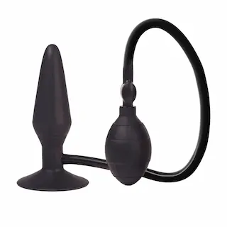 CalExotics COLT Large Pumper Plug, černý silikonový nafukovací anální kolík 14,5 x 4 cm