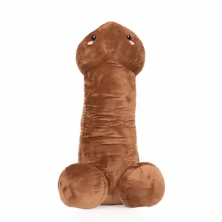 Shots Plyšový penis tmavý 100cm