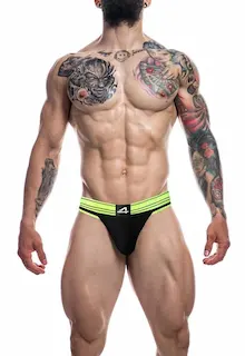 C4M Rugby Jockstrap Neon Green Renaissance – pánské jocksy L