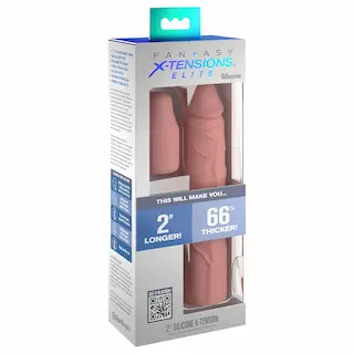 Pipedream – X-TENSION Elite 2 – nasazovací návlek na penis upravitelný na míru (přírodní)