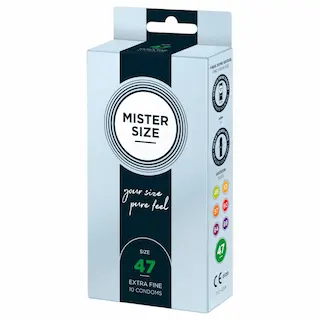Mister Size – tenký kondom – 47 mm – 10 ks