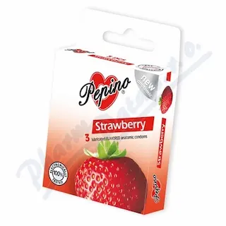 Prezervativ – kondom Pepino Jahoda 3ks