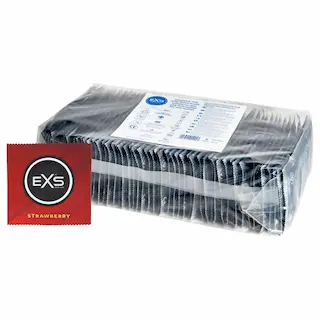 EXS Strawberry – kondomy s jahodovou příchutí (100 ks)