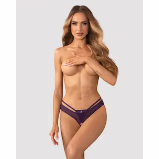Tanga Obsessive Vibres Crotchless fialová