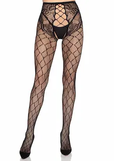 Leg Avenue Net Tights punčocháče – černé